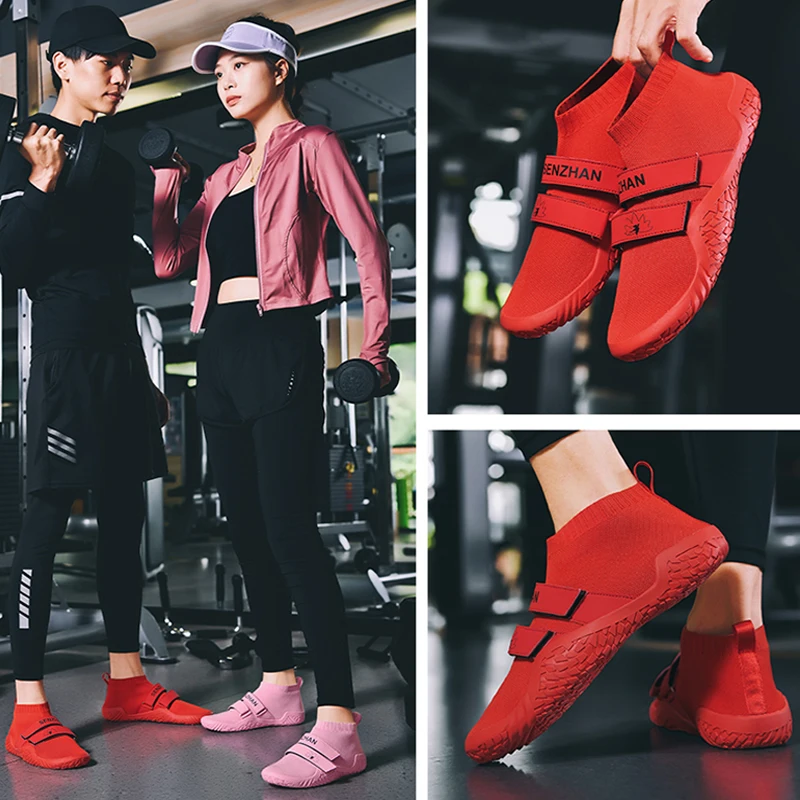 Nowe męskie i damskie buty bokserskie zapaśnicze miękkie, oddychające, antypoślizgowe buty do podnoszenia ciężarów para joga buty fitness piesze
