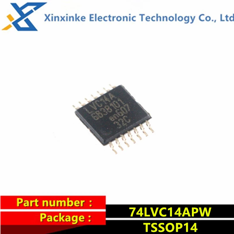 10PCS 74LVC14APW LVC14A 74LVC14A TSSOP14 Logic Chip Inverter Schmitt Trigger SMD IC