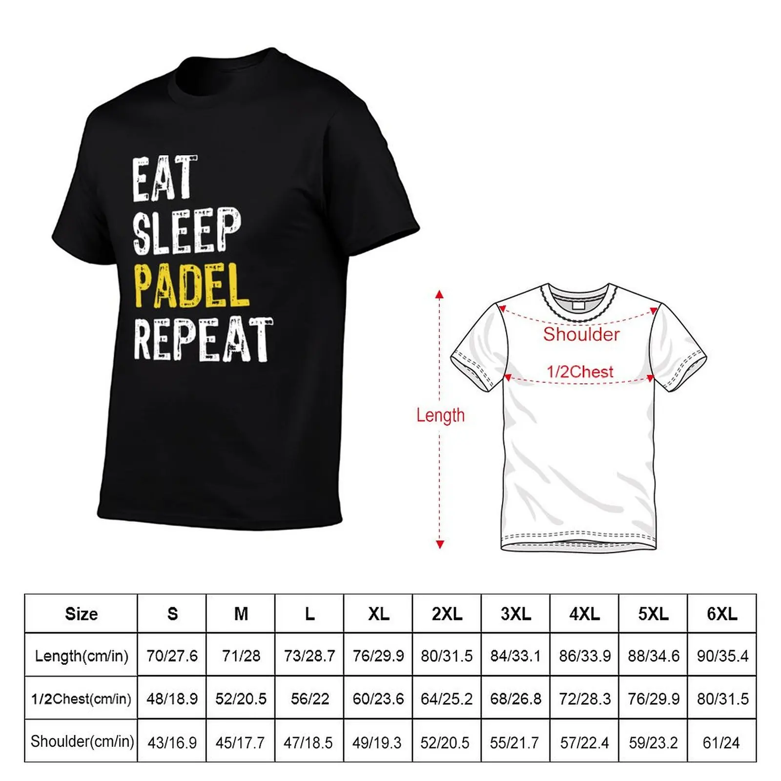 Eat Sleep Padel Repeat T-Shirt custom shirt Short sleeve tee shirts graphic tees cute clothes clothing for men