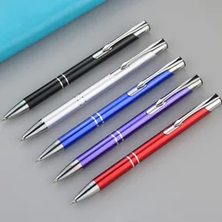100PCS Pressing Ballpoint Pens Metal Pen Blue / Black ink Advertising Ball Pen Gift