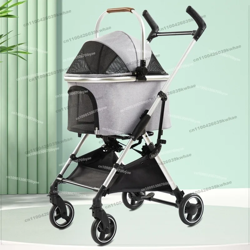 For Fashion Pet Cart Lightweight Folding Cart Bag Separate Outdoor Multi-cat Dog Cart
