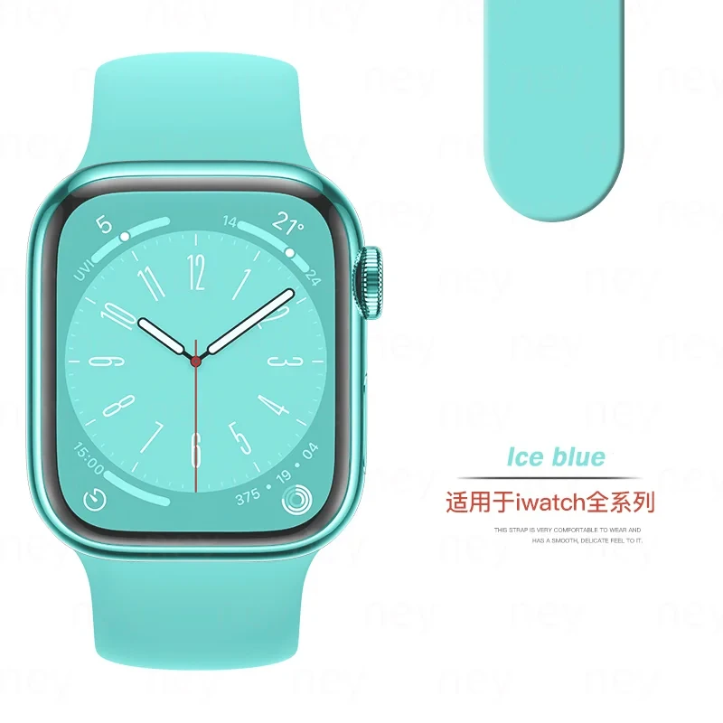 Silicone Band For Apple Watch straps 40 mm 49mm 44 mm 45mm 46mm 42mm 41mm 38mm sports bracelet iWatch series 10 9 8 3 SE ultra 2