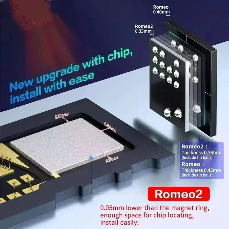 JCID X-17 Series Tag-on Face ID Flex Cable for iPhone X 11 12 13 14 15 16 17 Dot Matrix Repair Data Read and Write Romeo 2 Chips
