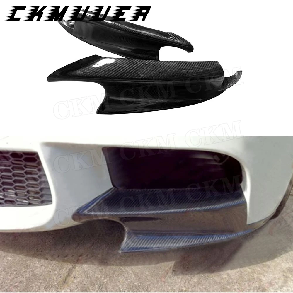 

CKMUUER For E92 Front Lip Upper Side Splitters Flaps For BMW 3 Series E90 E92 E93 M3 2008-2014 Carbon Fiber Bumper Protector