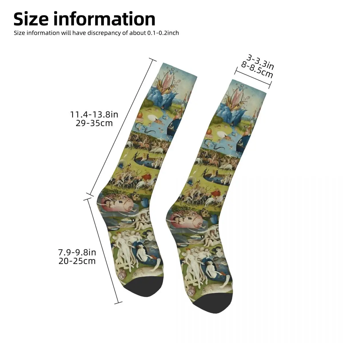 Bosch,Hieronymus - Triptych Of Garden Of Earthly Delights Socks Harajuku Stockings All Season Long Socks for Unisex Christmas