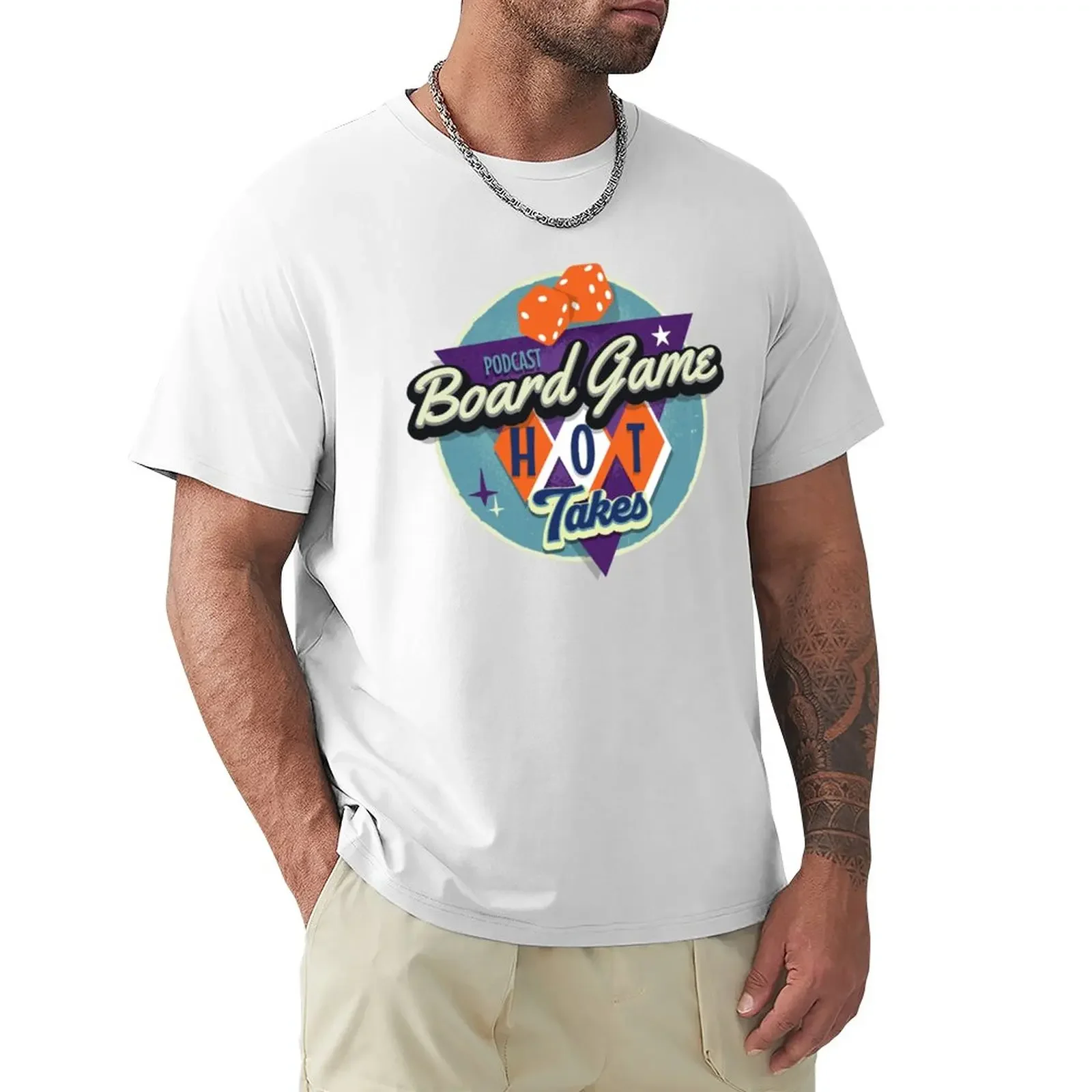 Board Game Hot Takes Podcast Logo T-Shirt sweat boys animal print T-shirts for men cotton