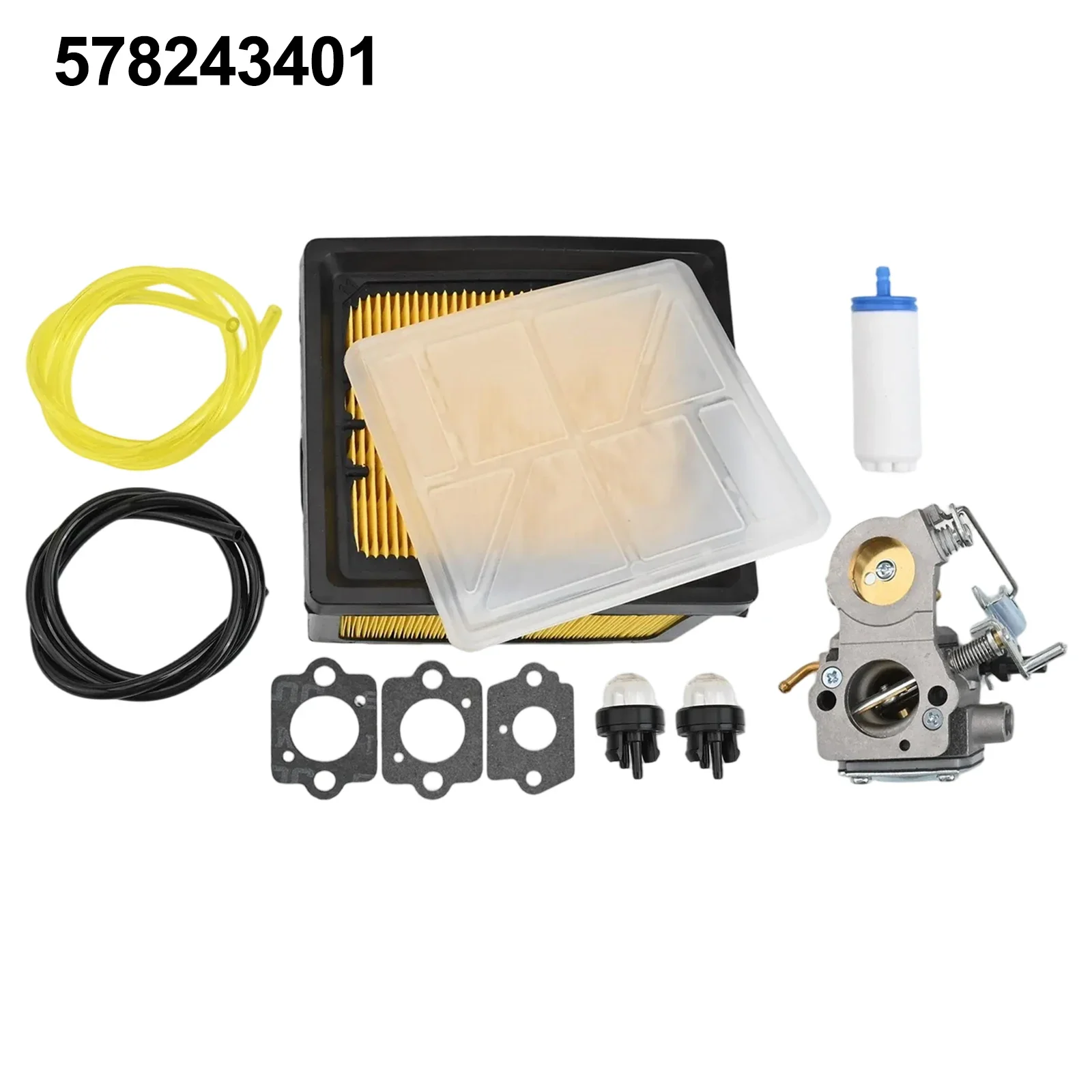 

Accessory Air Filter Kit 25*15*8cm Carburetor Kit 11 Piece Set Easy Installation Process Outdoor Equipment Repair
