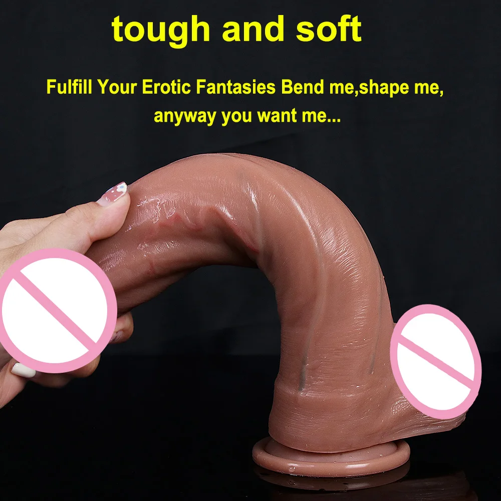 11.02in Huge Dildo Soft Penis Sexy Female Sex Toys Masturbator Double-layer Silicone Suction Cup Dildos for Women Big Dick Cock