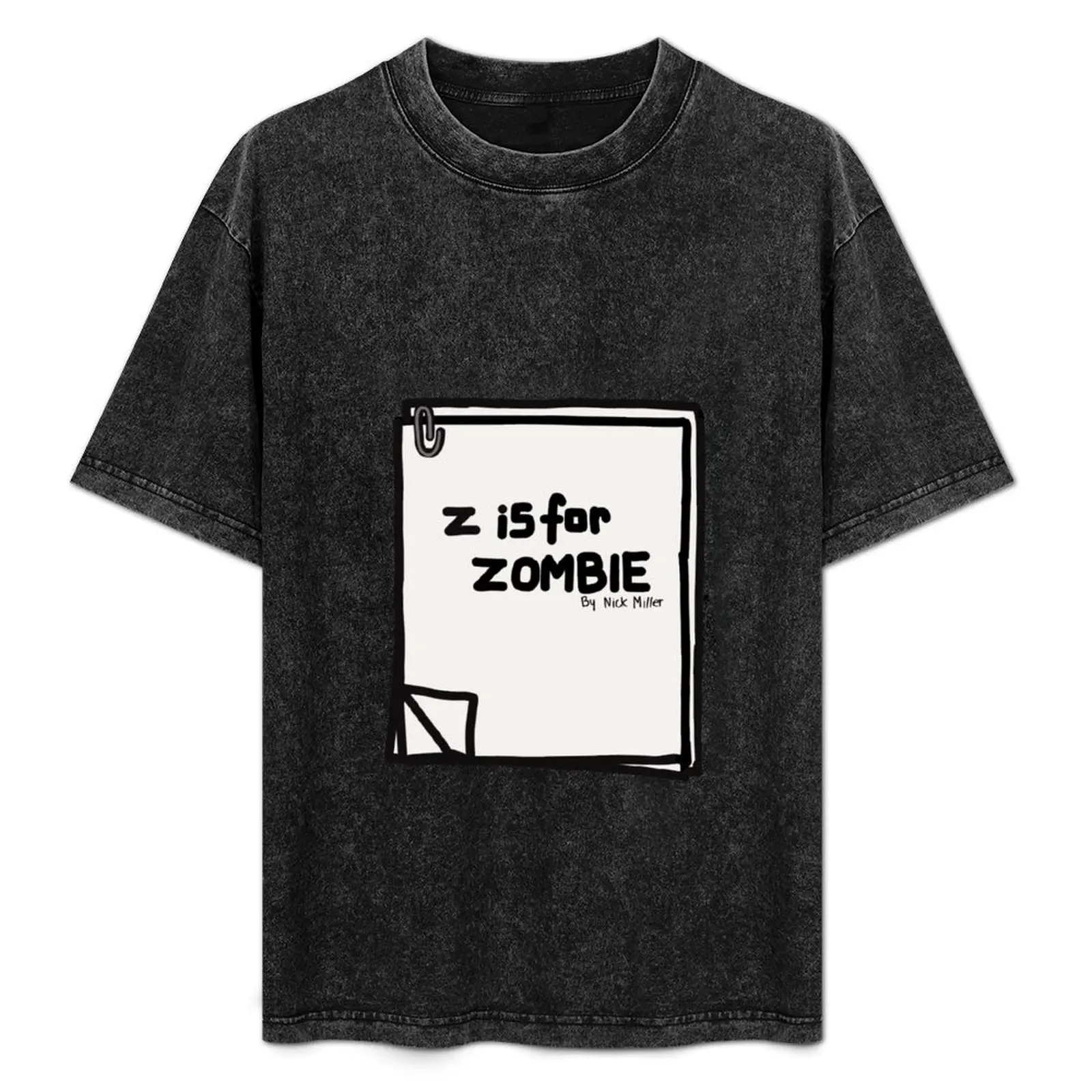 

Футболка Nick Miller's Z is for Zombie, однотонная футболка больших размеров