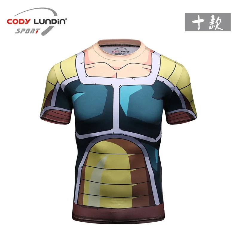 Dragon Ball Men T Shirt Homme Compression Costume Vegeta Tshirt Son Goku T-shirts Rashguard Fitness Gym Sportwear Top Tees