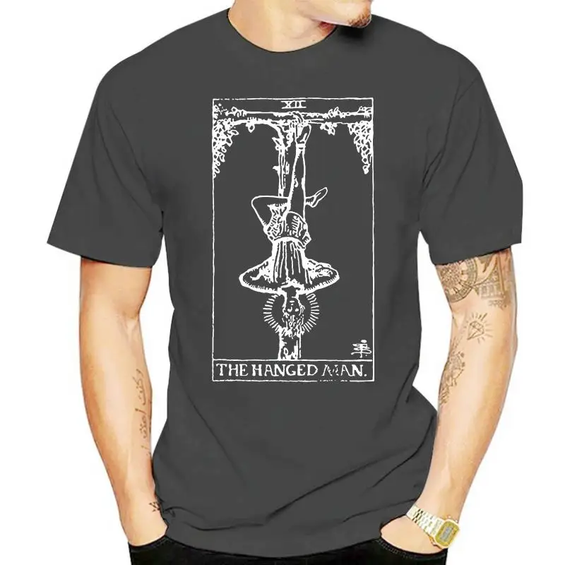 The Hanged Man Tarot Card Xii T-Shirt Summer Short Sleeves New Short Sleeve T Shirt Men Design Vintage Clothing Fashion