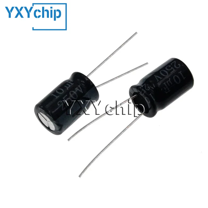 

100 шт. 10uF 250V 10MFD 250WV 8*12 мм алюминиевый электролитический конденсатор радиальный