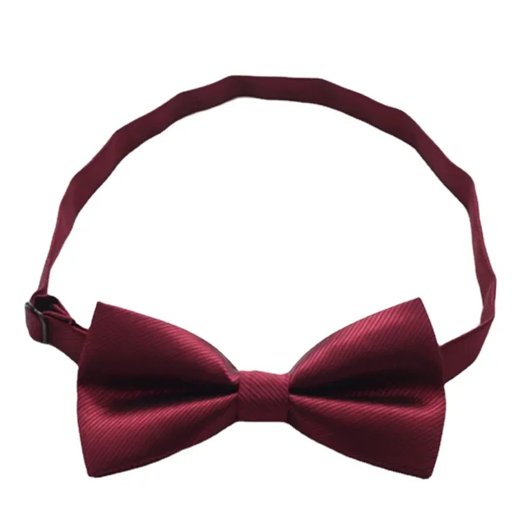 Men's formal bridegroom wedding bow tie best man wedding dress British bow black burgundy dark twill