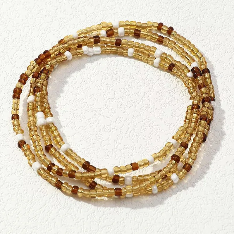Fashion Anklet For Women Handmade Rope Chain Beads Anklets Jewelry Ethnic Elastic Bracelets Beach Woman Anklet