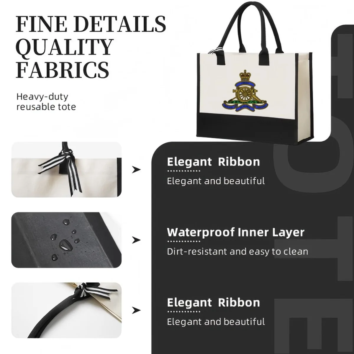 البريطانية illery 2026 وصول جديد الموضة العملي واسعة قابلة لإعادة الاستخدام حمل حقيبة نمط طباعة 2 لهجة الثقيلة كبيرة شو #5