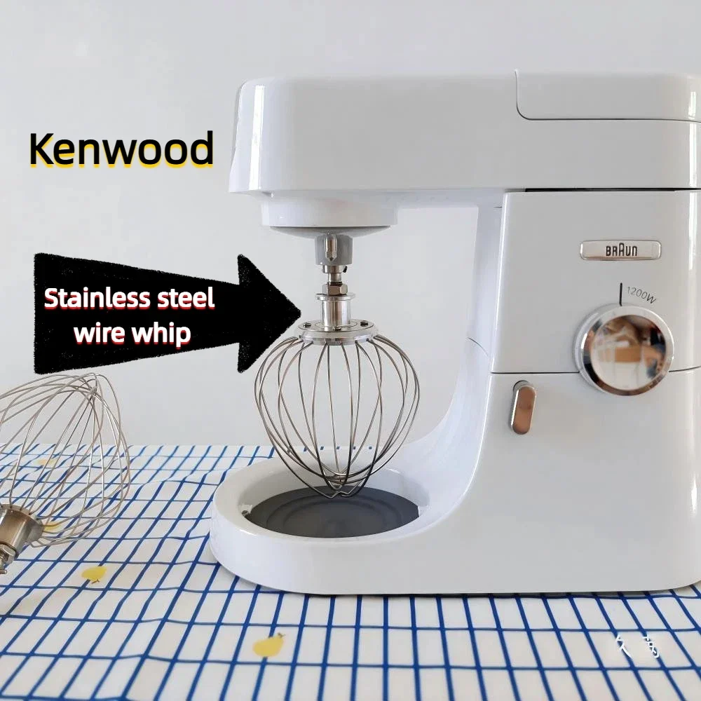 

For Kenwood XL Chef Machine Universal Stainless Steel Whip, Egg Beater, Kenwood Food Processing Machine Mixing Accessories