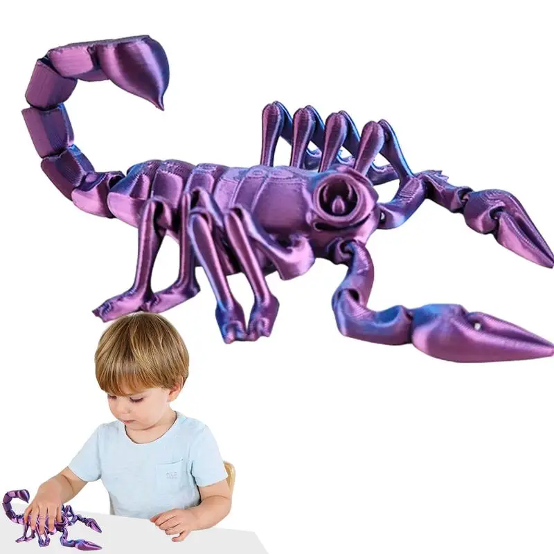 3D Scorpion Flexible Joint Scorpion Ornament Figurines Desktop Fidget Toy Simulated Scorpion With Flexible Joints For Kids