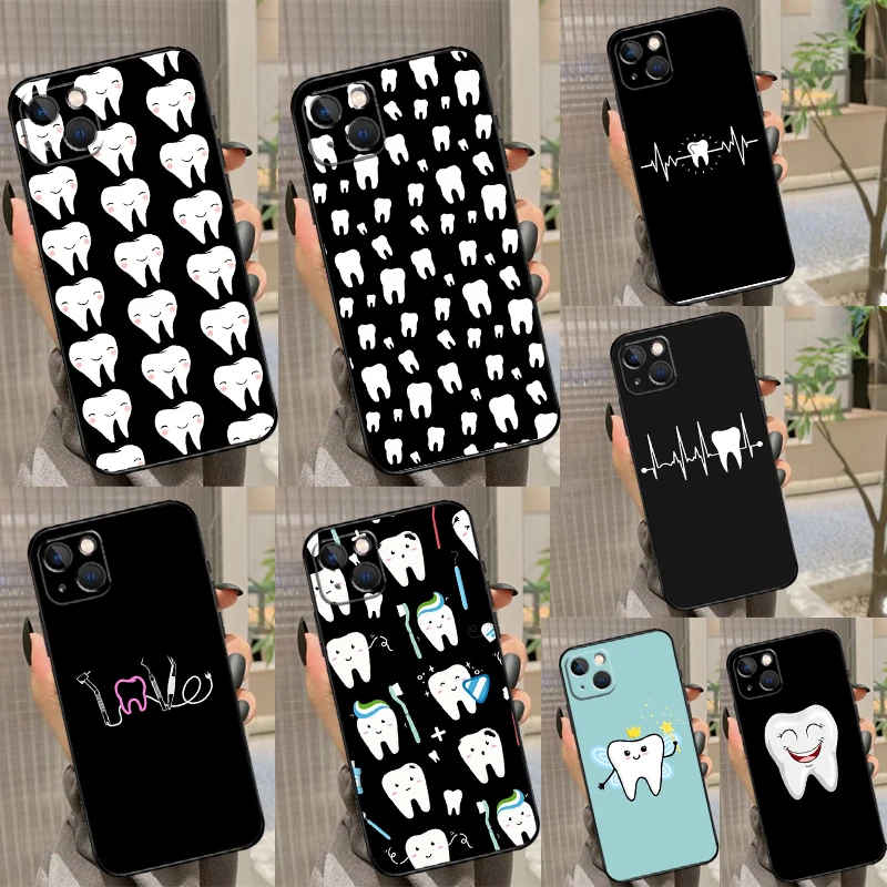 Capa de Celular com Design de Dentes de Dentista para Realme GT6 GT7 15 Pro 10 11 12 13 14 Pro Plus C65 C67 C63 C61 C55 C51 C53 C35 C75