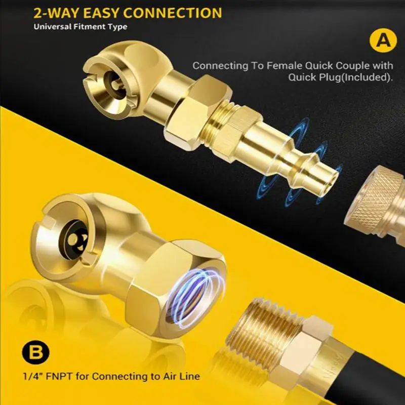 2Pcs/ Set Golden Color Universal Car Tire Valve Clip Solid Metal Quick Inflat Nozzle Tire Pump Nozzle For Truck Motorcycles