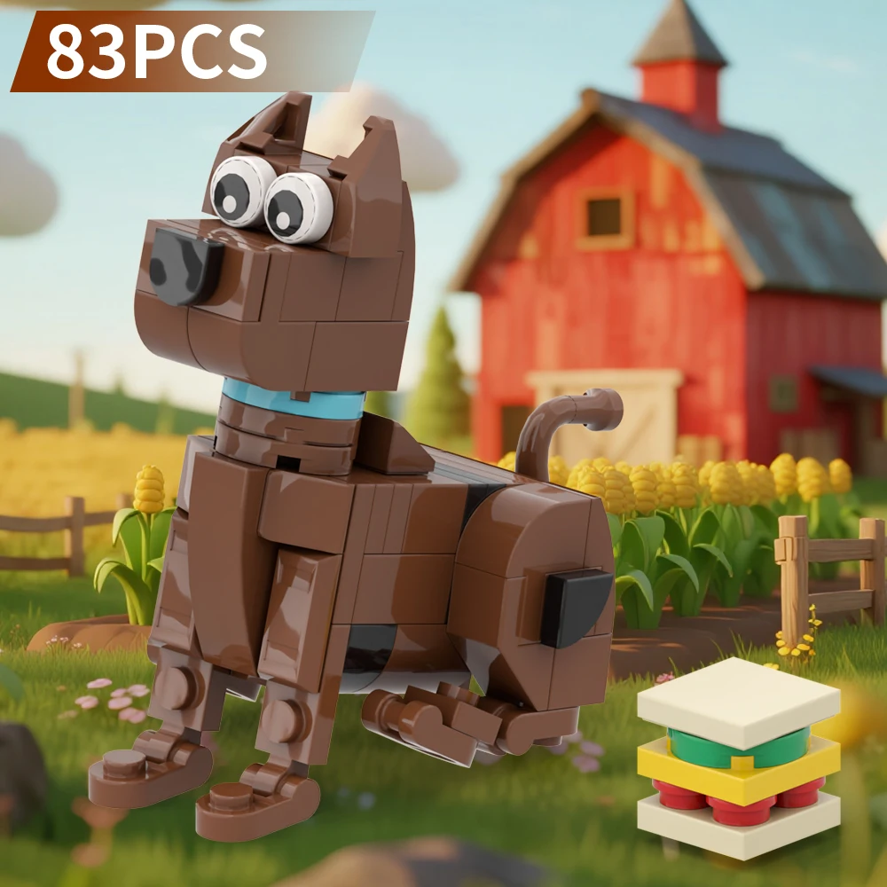 Bloques de Construcción de la Serie de Películas MOC, Coche Mecánico Misterioso y Aventura del Perro Chazy, Juguetes de Anime, Regalo de Navidad