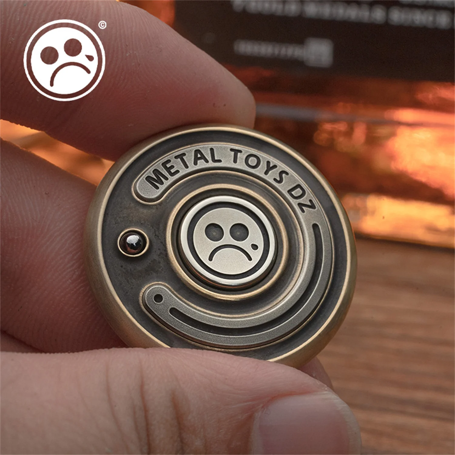 Metal Toys EDC Brass Haptic Coin DZ TOP-C Non-Magneti Spinner Toy PPB Relieve Stress Fidget Toy for Adult