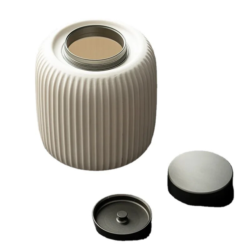

Teapot ceramic white small size portable sealed jar