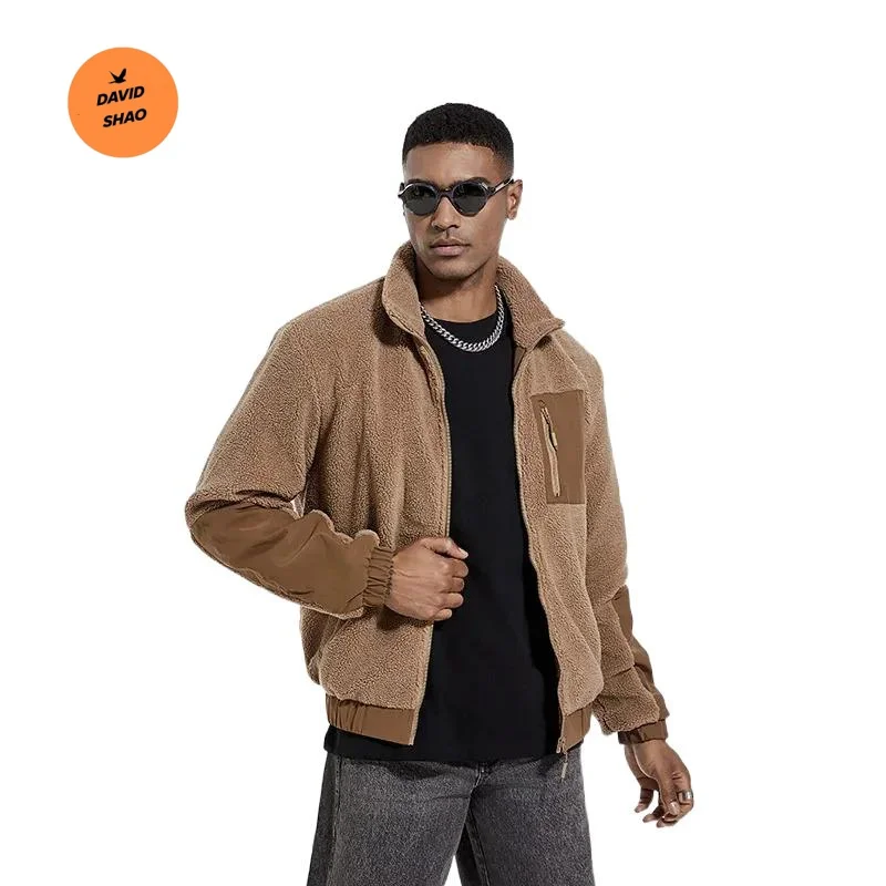 

DAVIDSHAO High Quality Autumn Winter Casual Luxury Streetwear EU US Size Outdoor Men'S Clothing Polar Fleece Jacket Coat