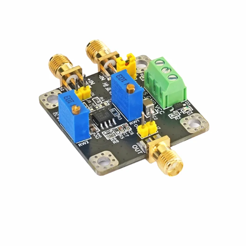 1PCS AD8421 instrument amplifier module, high-precision mV/uV weak small signal amplifier, single ended differential
