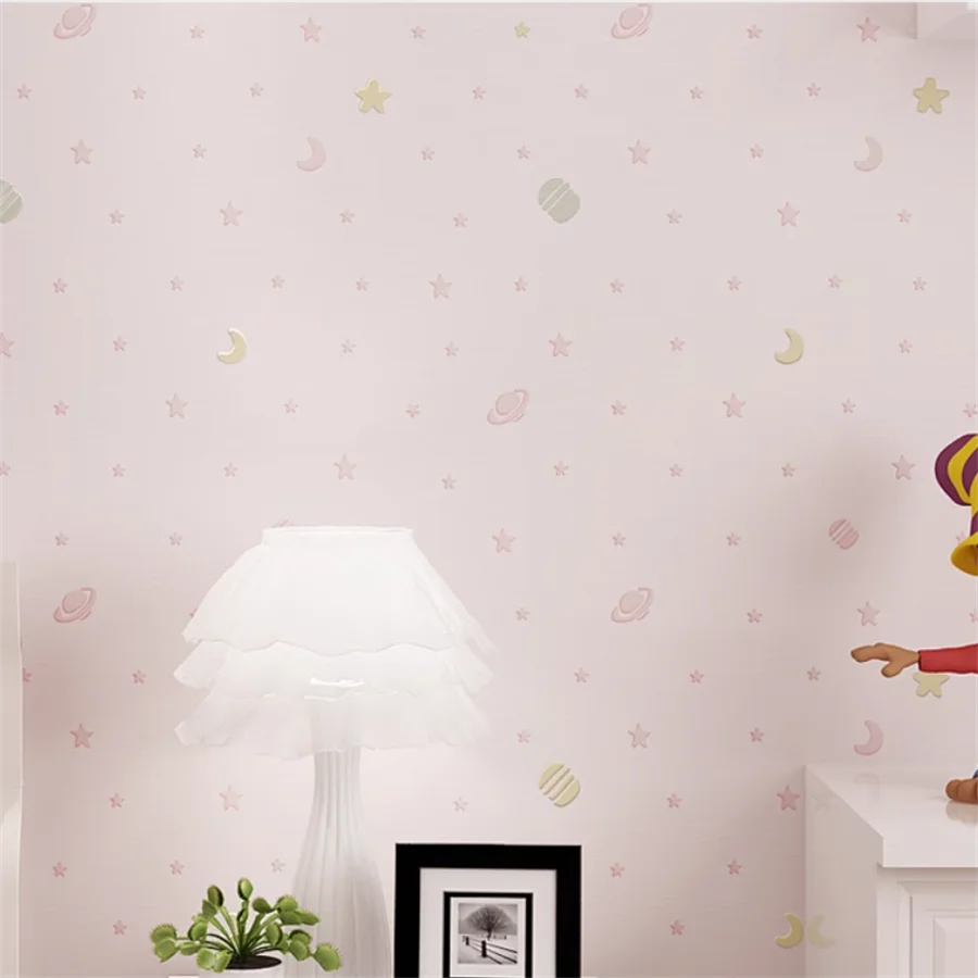 

Children's Room Self-Adhesive Wallpaper Eco-Friendly Formaldehyde-Free Non-Woven Living Room Decor Stickers for Girls And Boys