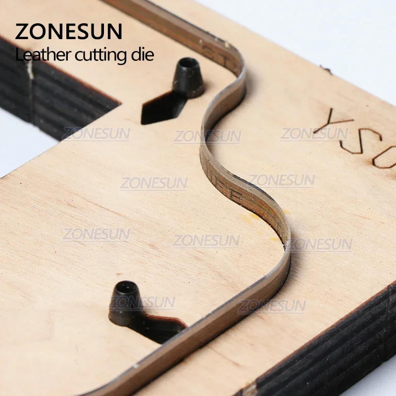 Zonesun-革製のキーチェーン,手作りのキーカバー用のダイカット,フォブハンギング装飾,クリッカー,スチールルールダイ,s004