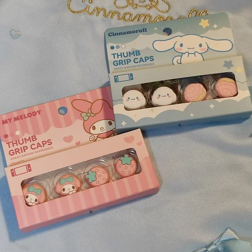 Imagen 2 del producto Kawaii Sanrio Cinnamoroll My Melody Kuromi Nintendo Switch Rocker Hat Ns consola de juegos funda protectora de Gel de sílice con detección remota