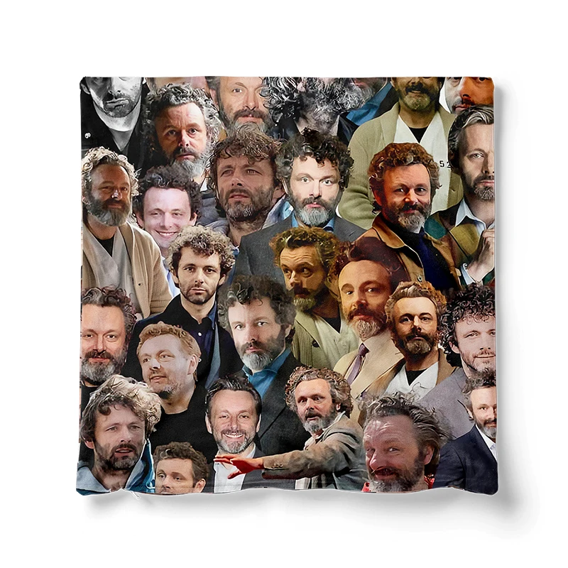 Gaslight Gatekeep Girlboss Michael Sheen Photo Collage Throw Pillow Covers Cushion Cases Pillowcases for Sofa Home 45cm x 45cm