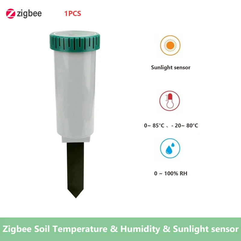 Tuya Zigbee Automatic Irrigation Equipment With Soil Temperature Humidity Sunlight Sensor Home And Garden Plants Drip Watering