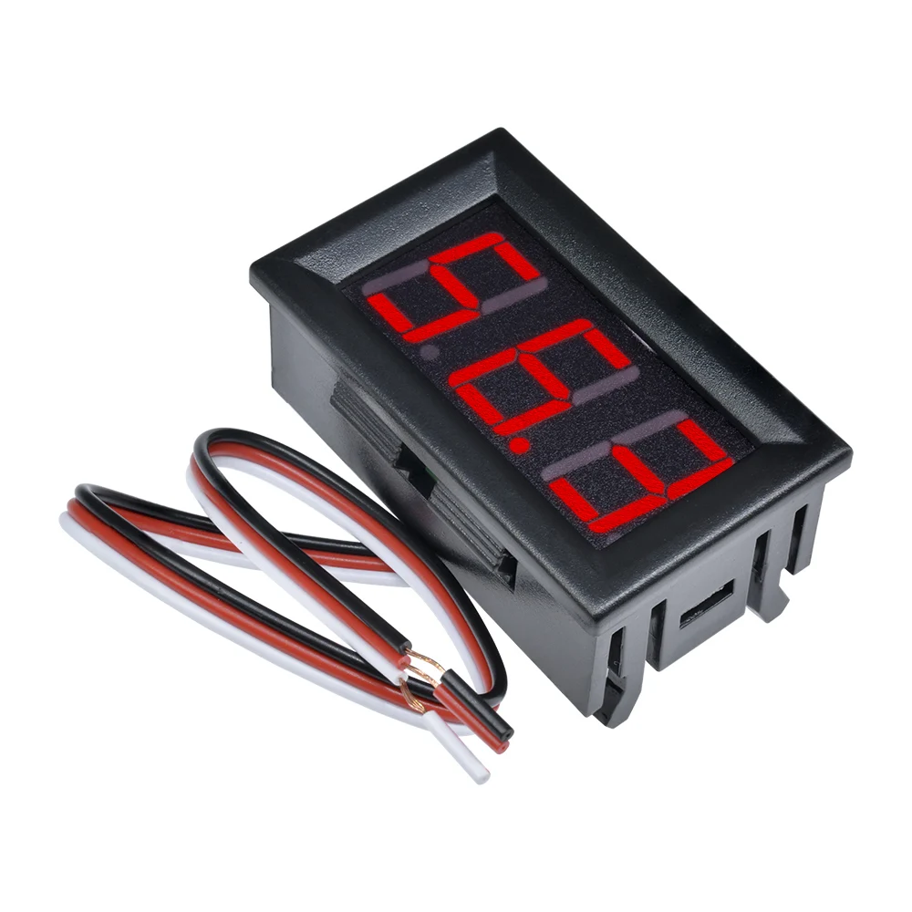 Mini Digital Voltmeter Tester DC 0-100V 3-Wire LED Display Voltage Panel Meter Red/Blue/Green for Car Motorcycle Battery