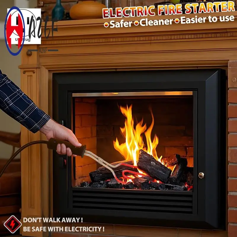 

A26F-Electric Charcoalstarter - Fire Lighter,Durable Stainless Steel 304 Heat Coils With 25 Inch Power Cord US Plug