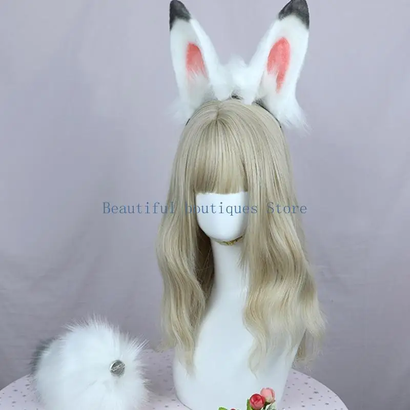 u4lf-2pcs-animal-costume-set-bunny-ears-headband-tail-kids-animal-fancy-costume-kit-cartoon-accessories-for-halloween-party