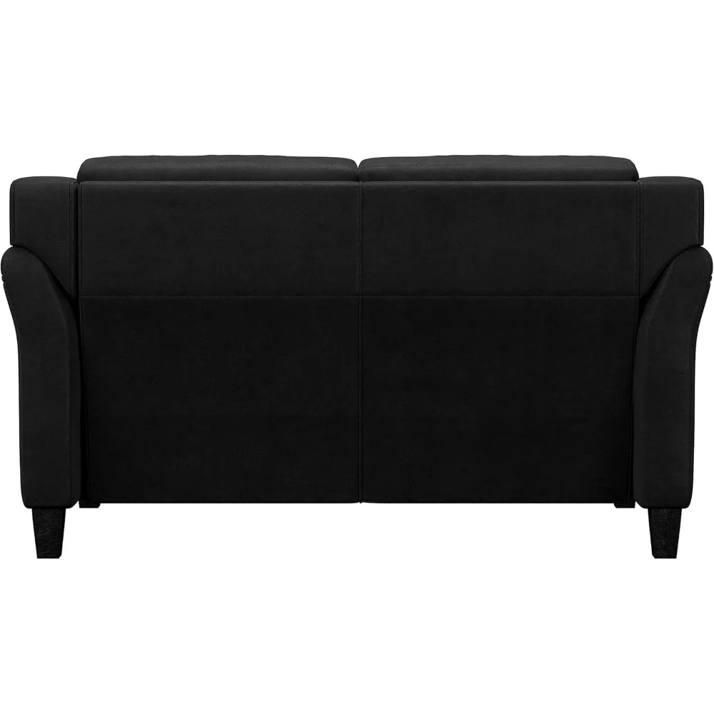 Modern Loveseat Sofa with Removable Armrests, for Living Room/Apartment,Hold up to 400 Pounds,Black