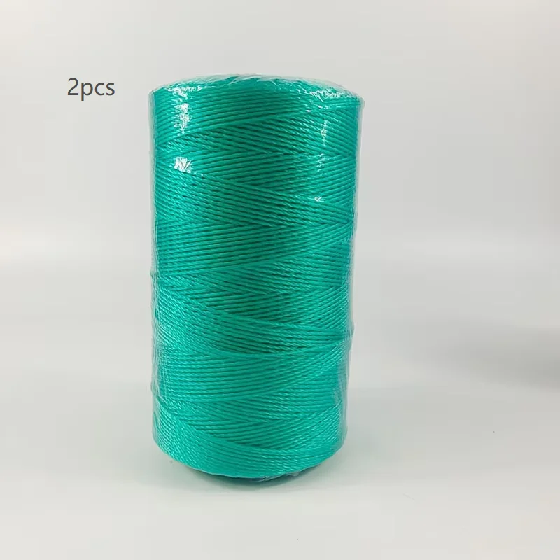 2 Rolls Durable Green Garden Twine 7874.02 Inch 1mm Diameter Plastic Plant Tie High Tensile Strength Easy Cut for Tomato Vegetab