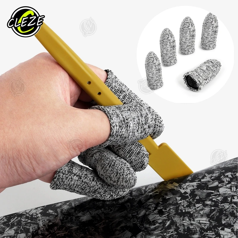 CLEZE Vinyl Wrap Tools Car Accessary Anti cutting Finger Sleeve Guards Protectors Cots Cut Resistant
