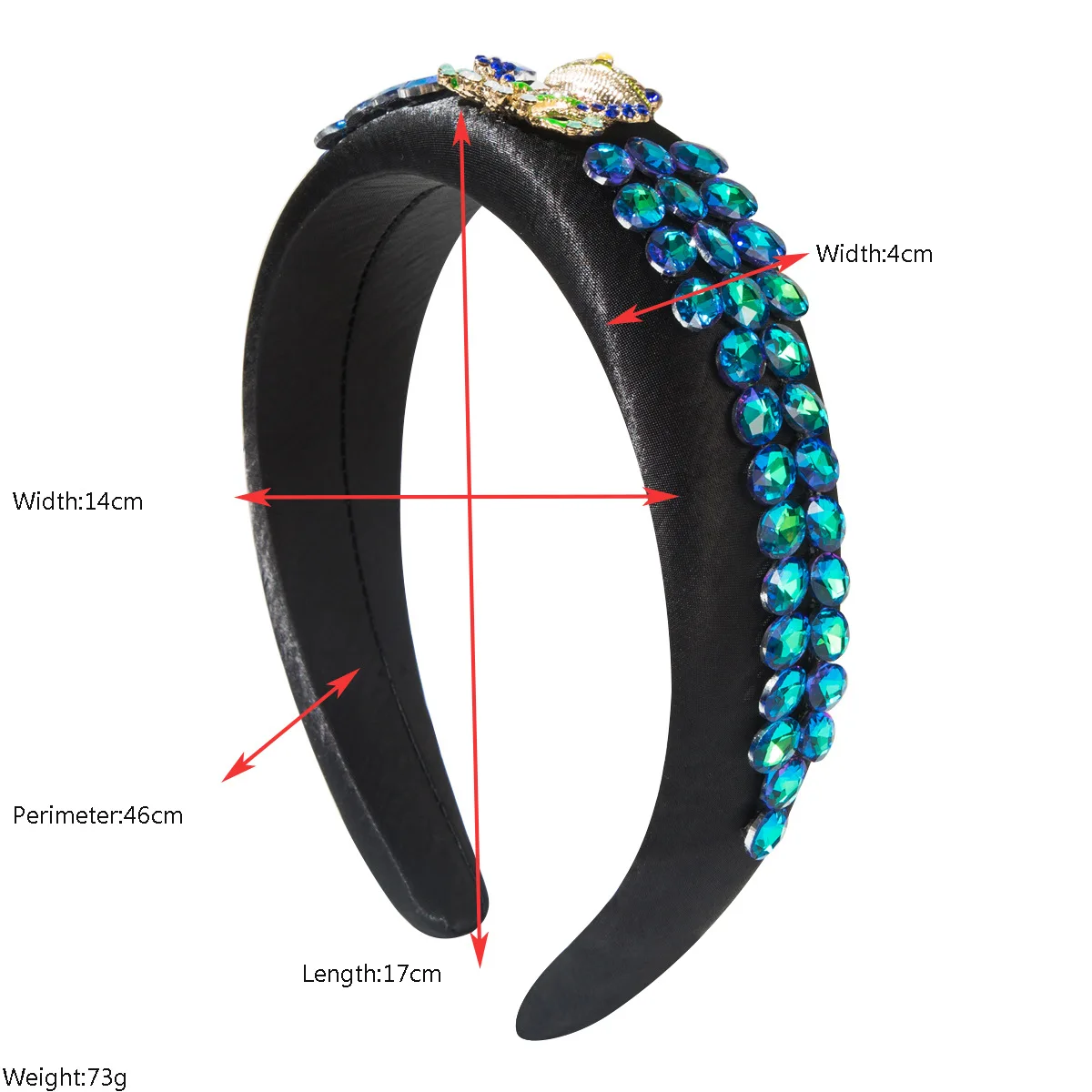 Satin fabric fashion trend headband women irregular flash diamond frog accessories diamond temperament celebrity hair accessorie