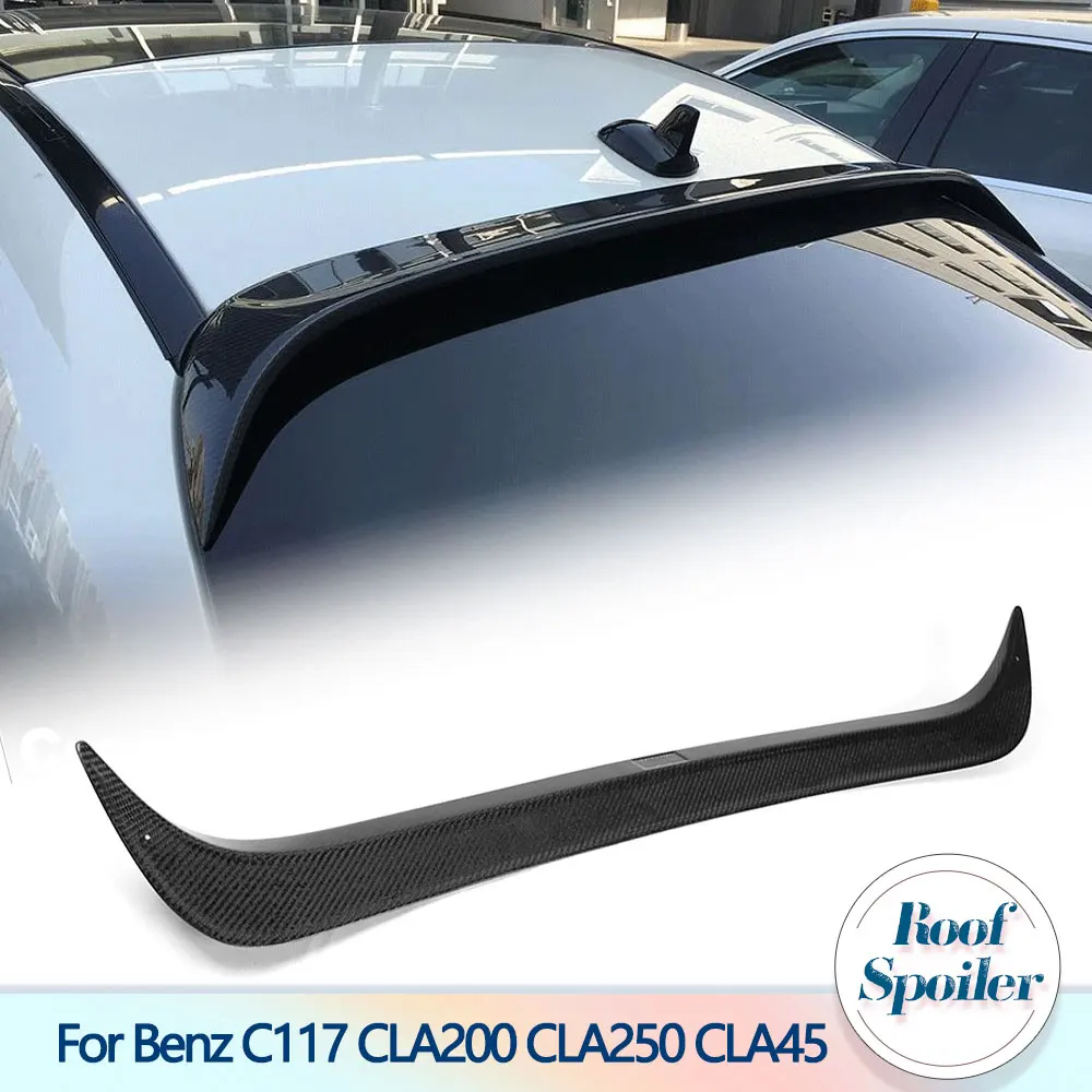Carbon Fiber Roof Spoiler Lip Wing For Mercedes Benz C117 CLA200 CLA250 CLA45 AMG Sedan 4 Door 2013-2017 Rear Roof Wing Spoiler
