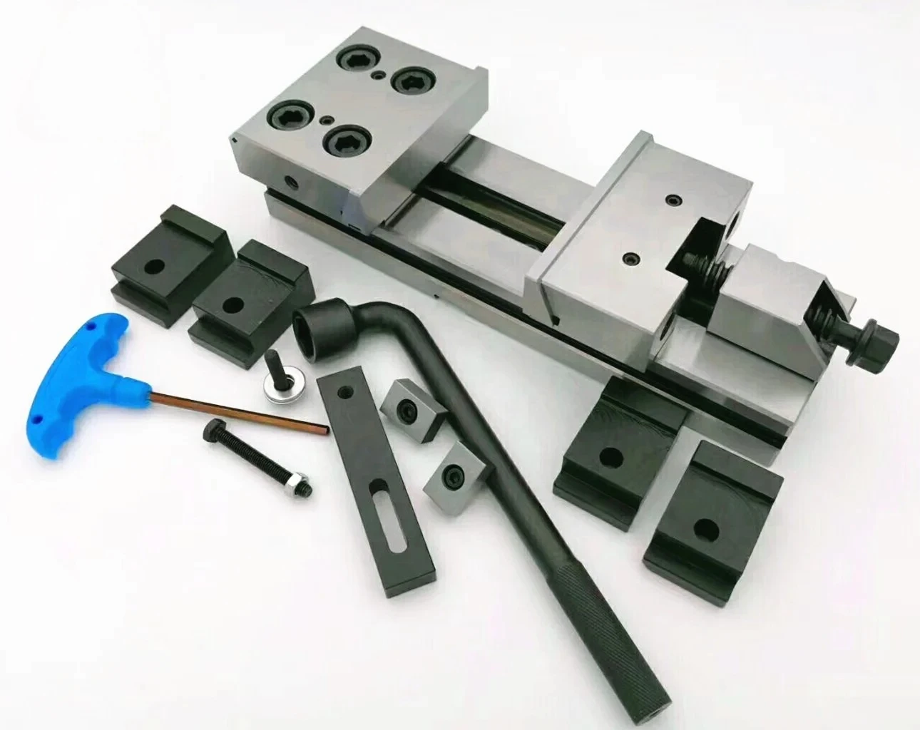 Precision Manual Modular 150x200 Vise, suitable for dual-column CNC milling machines, made of silver Western HRC steel