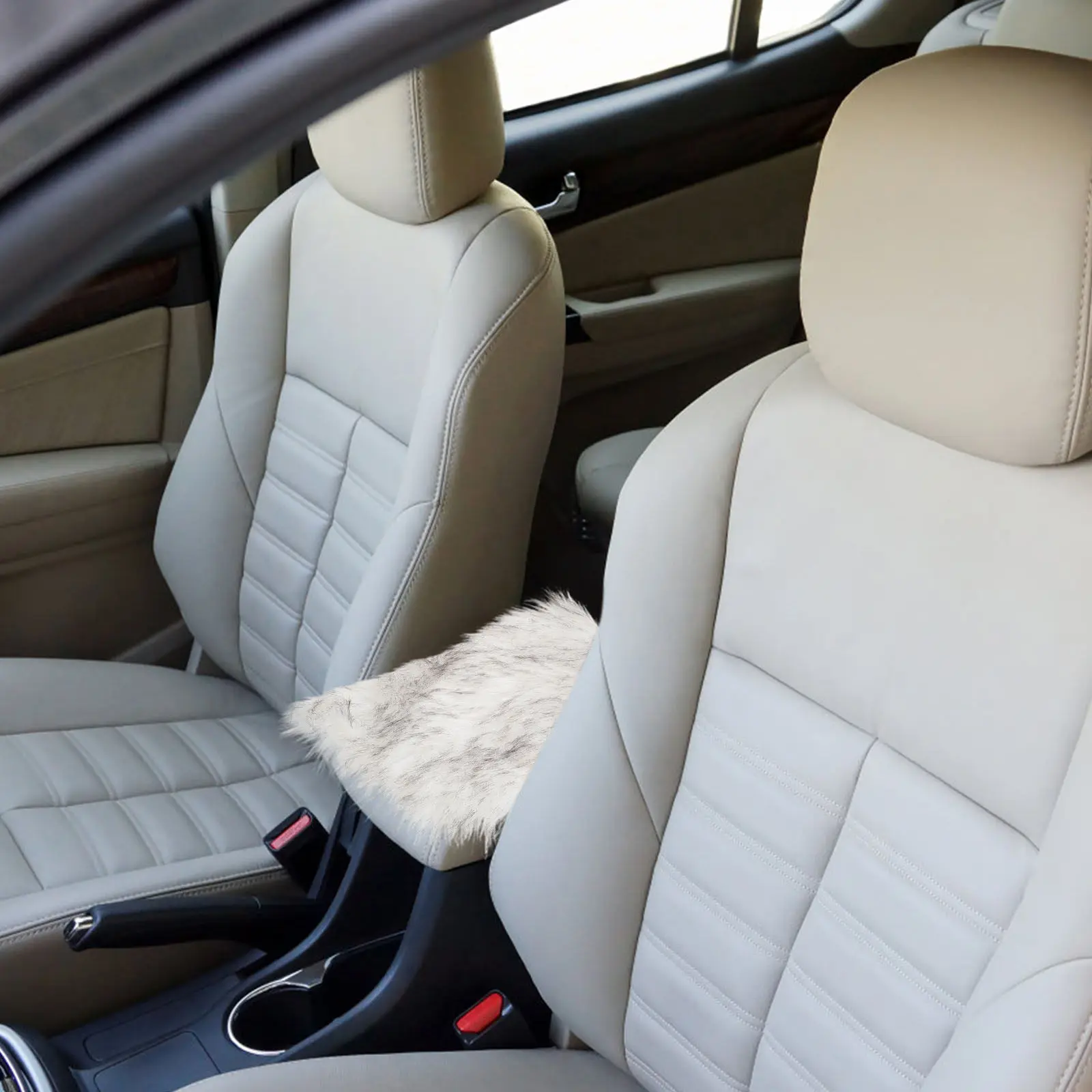 

2Pcs Car Center Console Cushion Protective Cover Soft Long-Lasting Auto Armrest Pad Vehicle Console Protector for Dirt Scratch