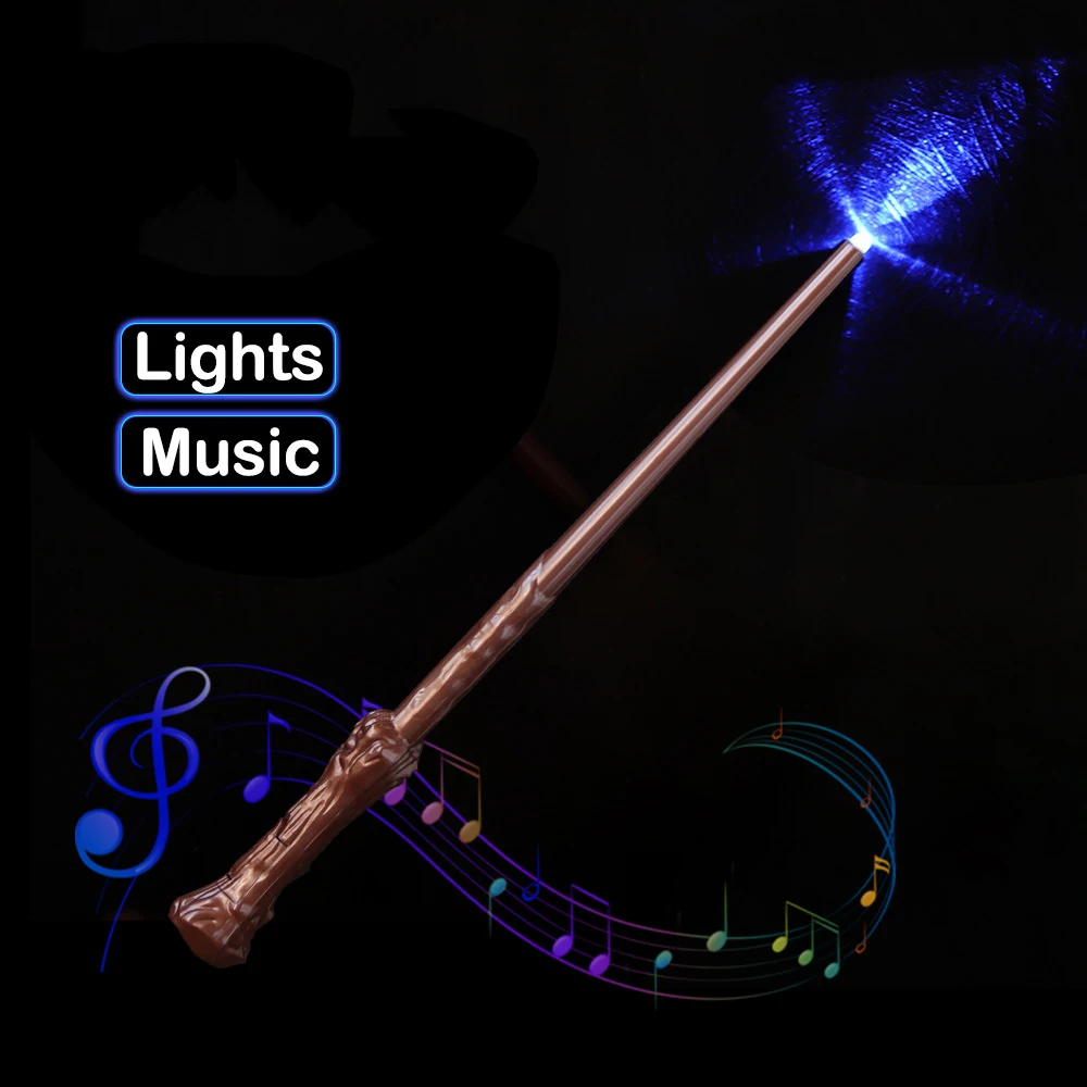 Magic Wand Light Up Sound Lighting Fairy Wand Halloween Party Cosplay Magic Wizard Children Girls Boys Party Costume Accessories