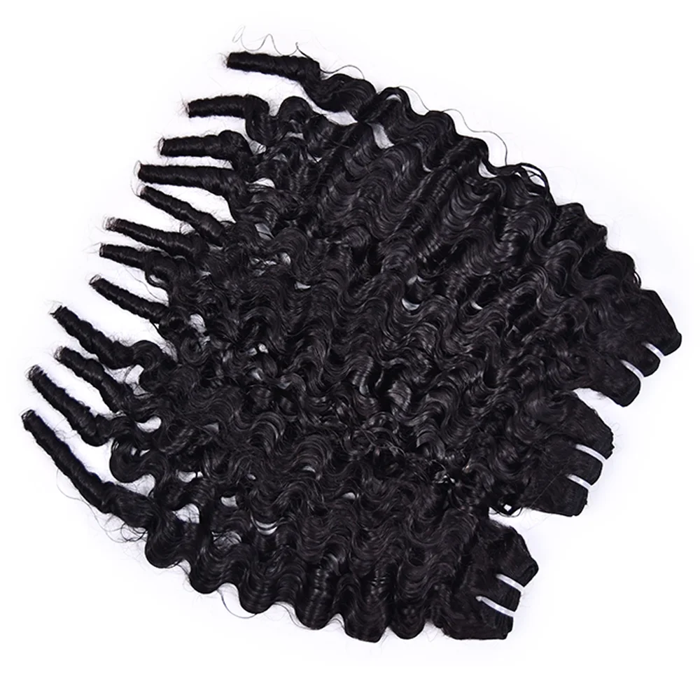 البورمية حزم الشعر البشري المجعد للنساء 15A عذراء مزدوجة تعادل شعر مستعار بشري سميكة المحيط دوامة مجعد 100% الشعر البشري