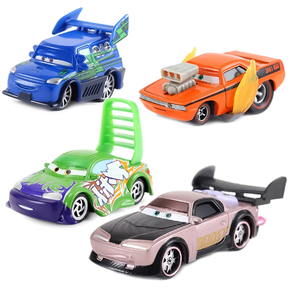 Cars Toys Minor Antagonists The Delinquent Road Hazards Criminals Snot-Rod Boost DJ And Wingo Alloy Model Toy Cars
