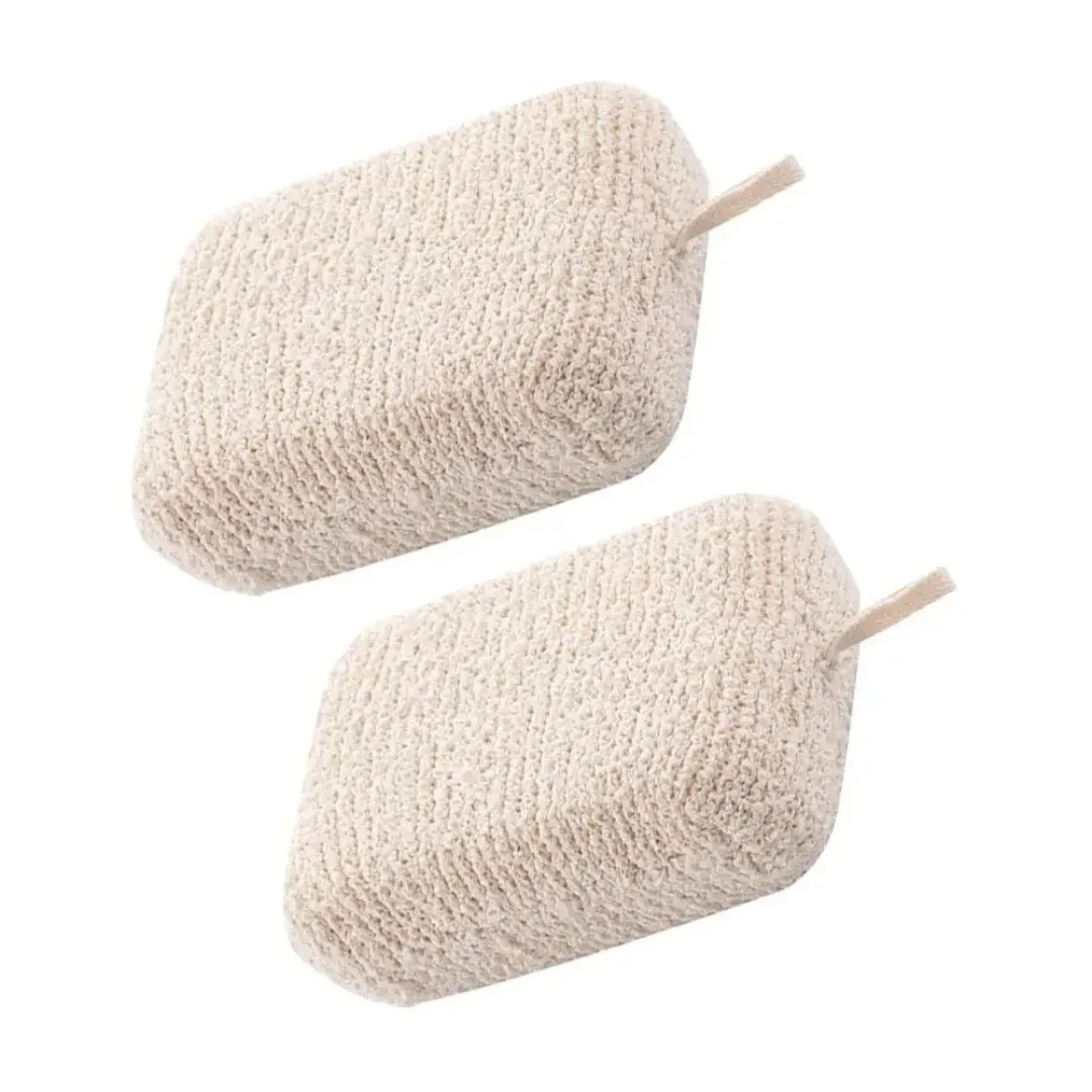 

1/2Pcs Bath Sponge Loofah Cleaning Body Scrubber Exfoliating Shower Flax Sponges Gentle Powerful Cleansing Body Care Bath Brush