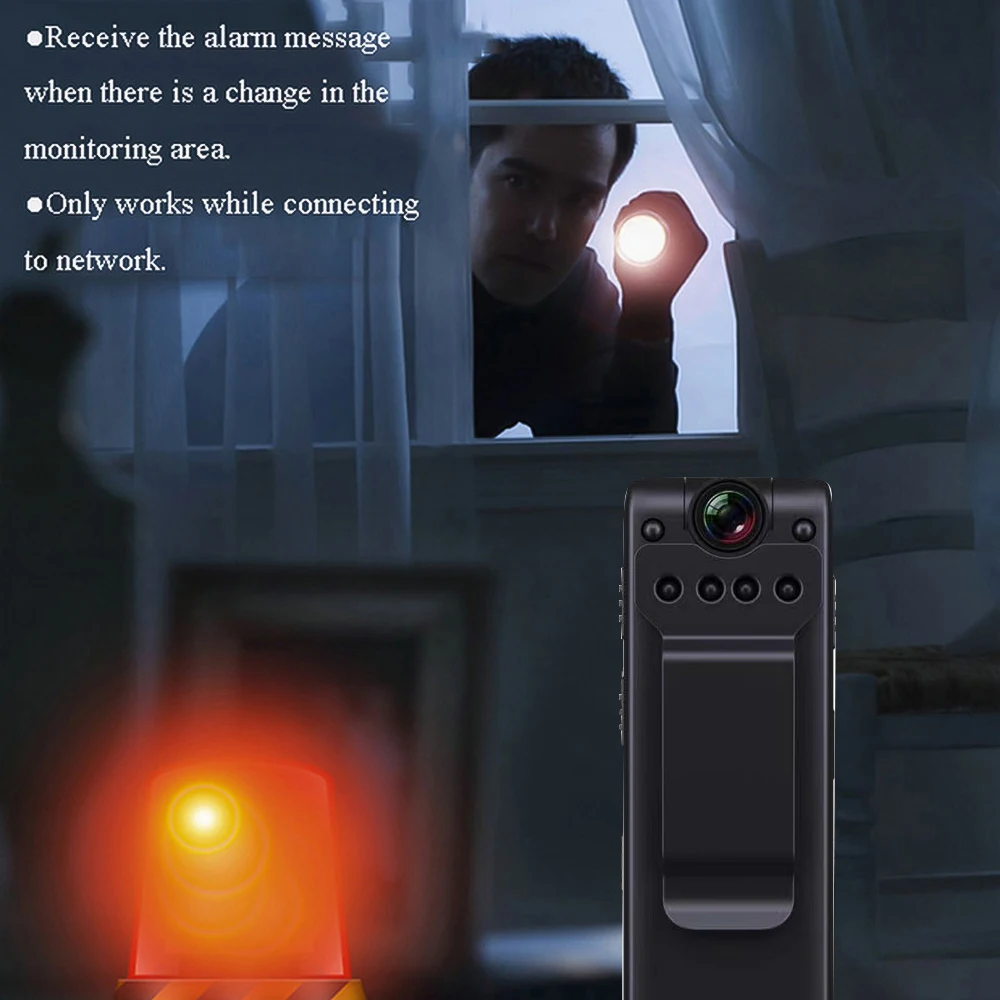 Mini Camera HD 1080P Home Sports DV Camcorder Motion Sensor Compact Camera with Back Clip Mini Portable Camera