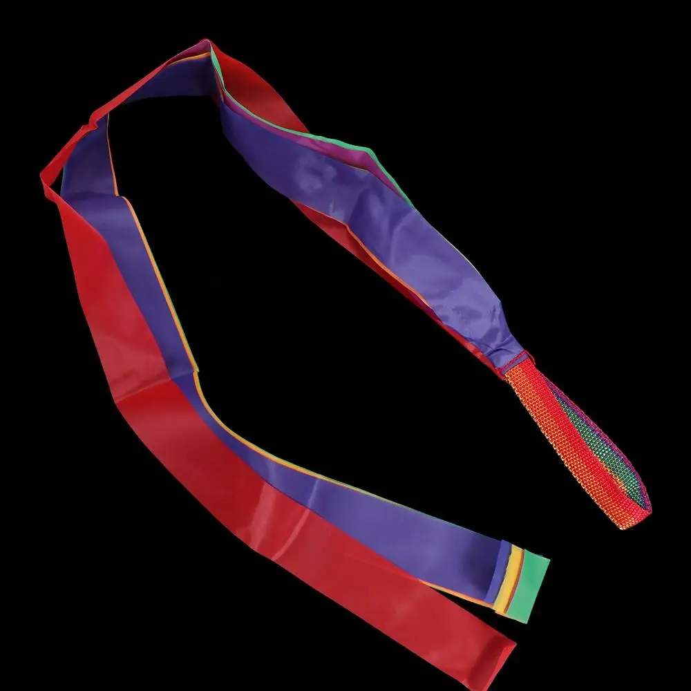 Cintas de gimnasia rítmica, juguetes de cinta de Color, cintas de arco iris de baile de mano, juguete sensorial de gimnasia artística, serpentina de arcoíris