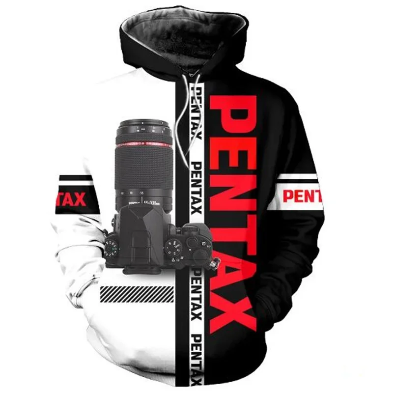 Fashion autumn hoodie Pentax Pro3D full print men's zipper hoodie unisex Harajuku casual street sweatshirt jacket HY0124